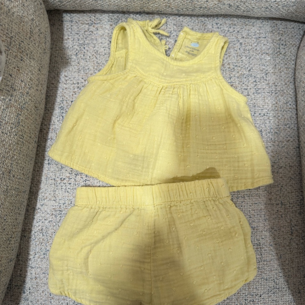 Cloud Island Sunny Yellow Baby Outfit
